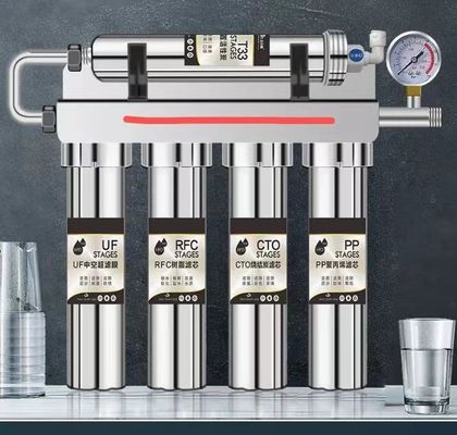 5-Stage Stainless Steel Water Purifier for Farms CTO Sintering Coconut Shell Carbon