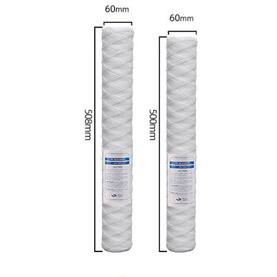 20 Inch PP String Wound Cartridge Water Filter for Sand Silt Rust Particles Reduction