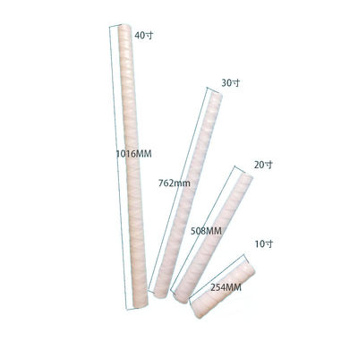 10 20 30 40 Inch 1 5 10 20 50 100 Micron String Wound PP Yarn Filter Cartridge For RO Pretreatment