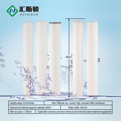 40 inch 5 Micron PHF Series Pleated Water Filter Purifier with Polypropylene Membrane