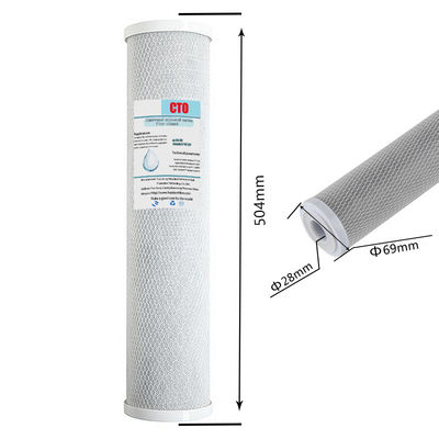 NO Private Mold 20 Inch Coconut Shell Carbon CTO Filter Cartridge for Drinking Water