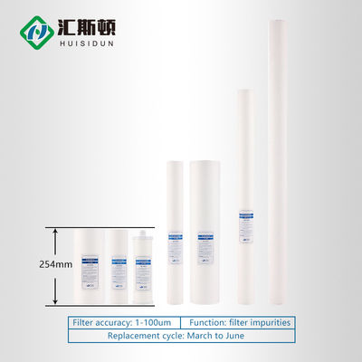 Household 5 Micron White 10 Inch PP Cotton Sediment Water Filter Cartridge for Reverse Osmosis